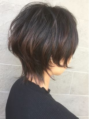 40代50代髪型 ぽっちゃりさんのウルフカットくせ毛さん面長 丸顔におすすめショートも Hair Recipe