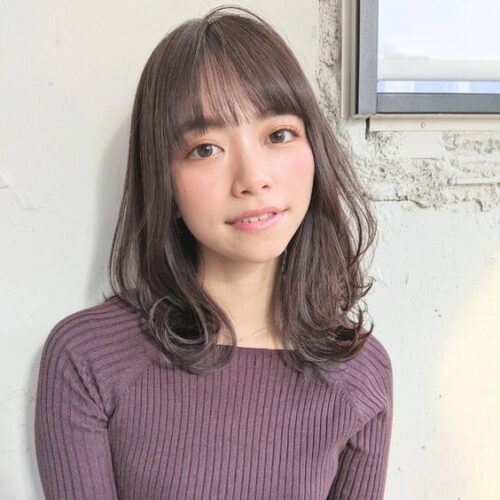 おでこが広い丸顔女子前髪が少ない 薄い 分かれる を可愛くアレンジ Hair Recipe