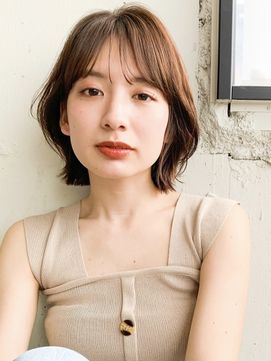 ひし形ボブ前髪あり50代ヘアスタイルひし形ミディアム面長丸顔ショートも Hair Recipe